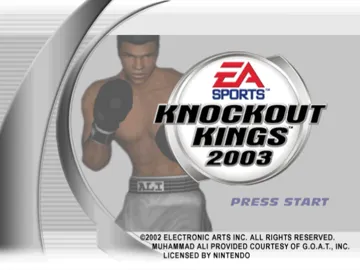 Knockout Kings 2003 screen shot title